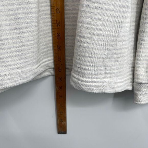 Marine Layer Gray White Striped Drawstring Montecito Beach Hoodie Size Large - Picture 10 of 10
